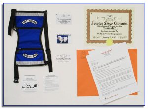 Canadian Service Dog Canada ID Package